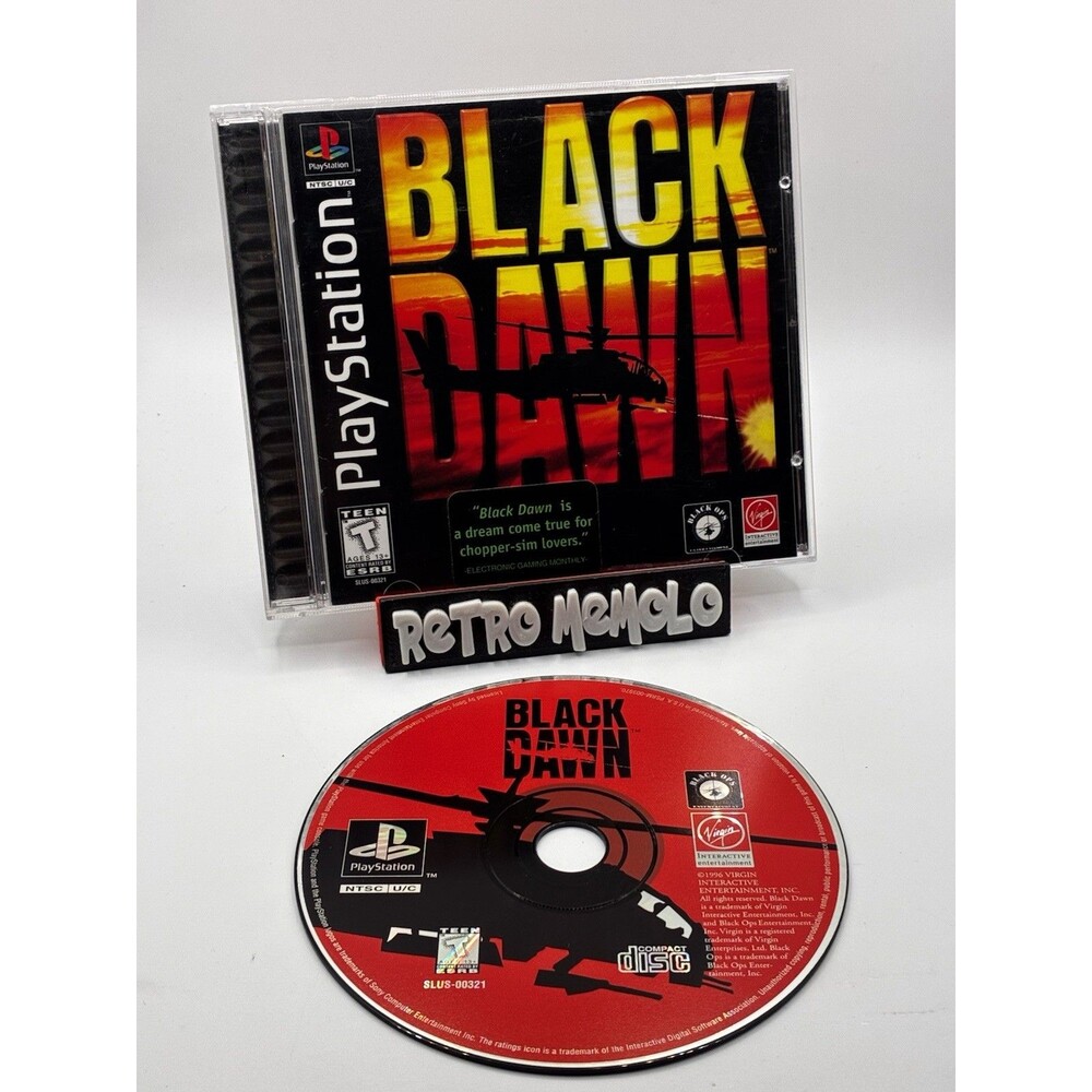 Black Dawn (Sony PlayStation 1, 1996) PS1 Black Label Complete w/Manual Tested